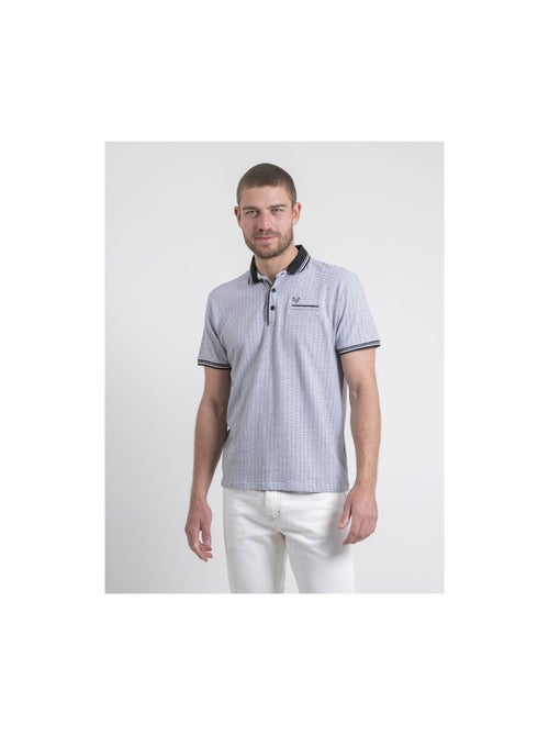 Polo maniche corte puro cotone a motivi PIROULIO - Kiabi