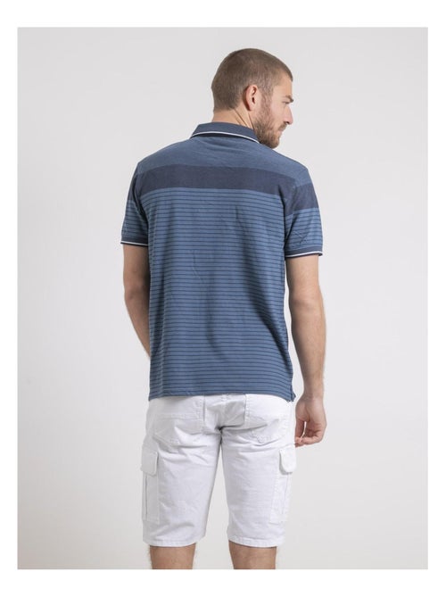 Polo maniche corte puro cotone a righe PIWENING - Kiabi