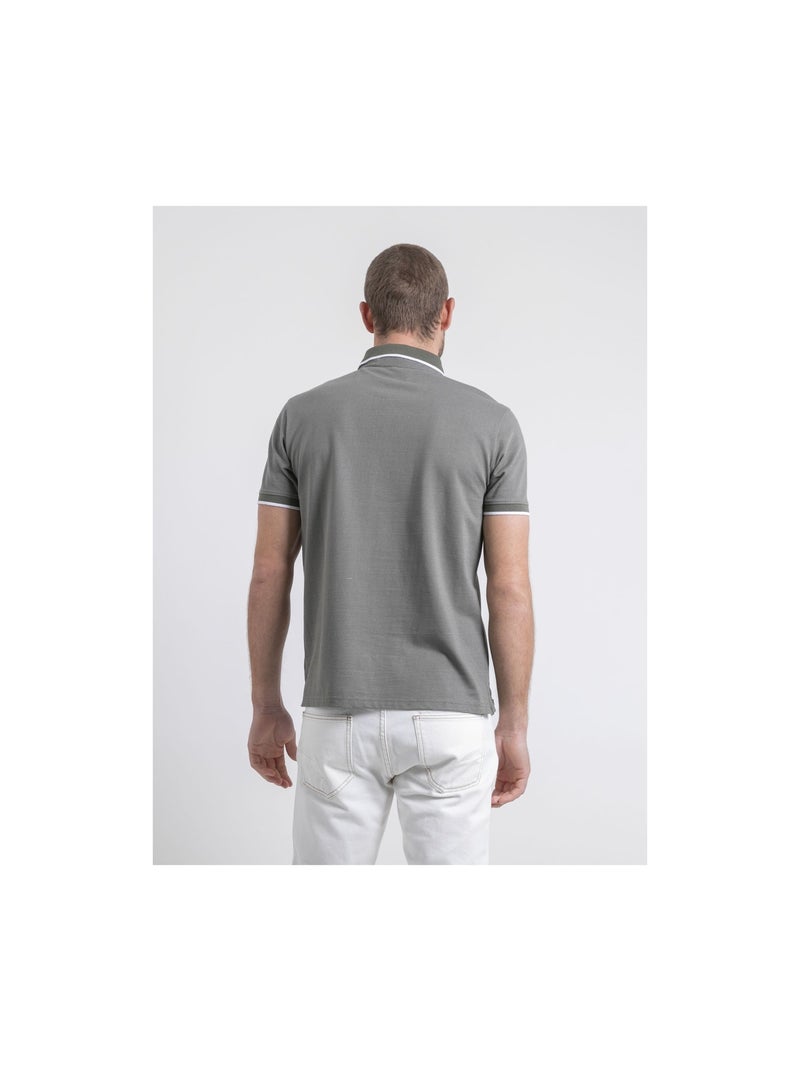 Polo maniche corte puro cotone POULENI Cachi - Kiabi