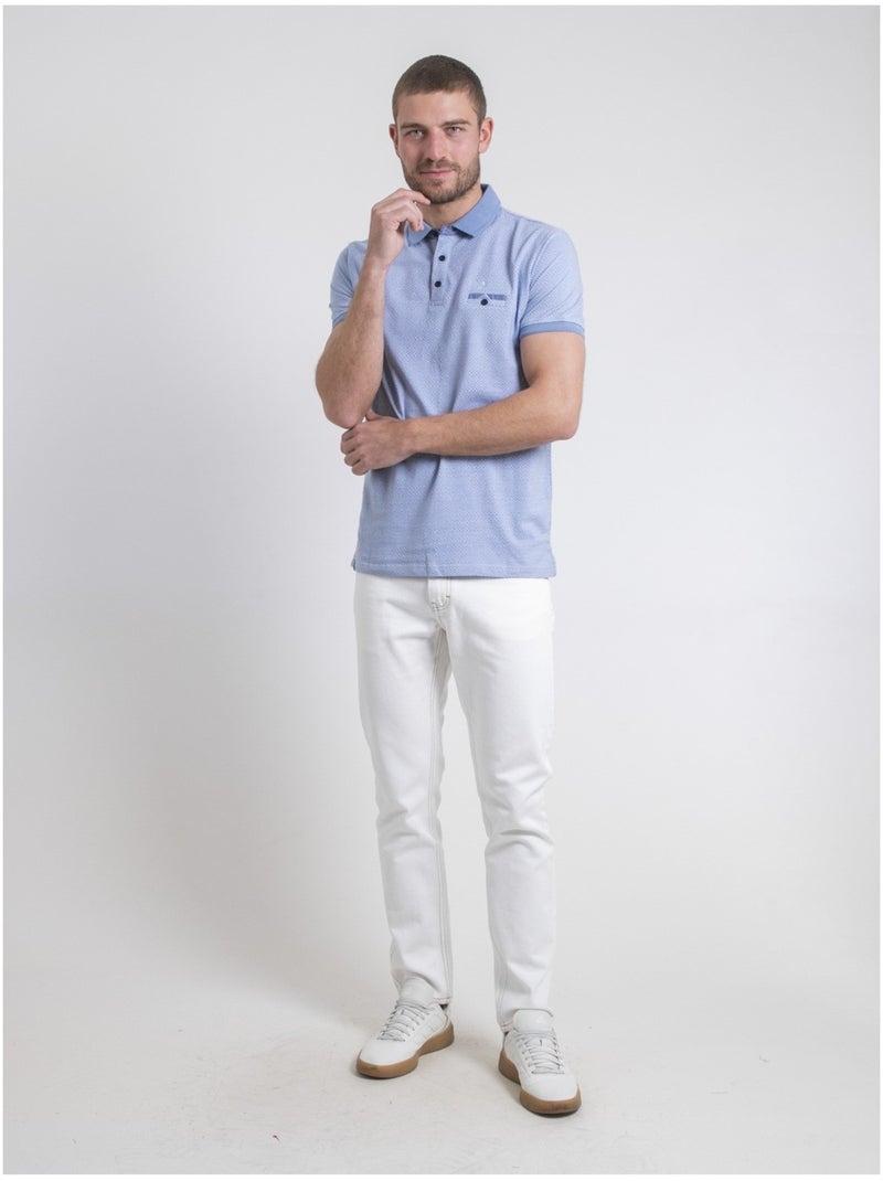 Polo maniche corte puro cotone POULOUKA Blu marino - Kiabi