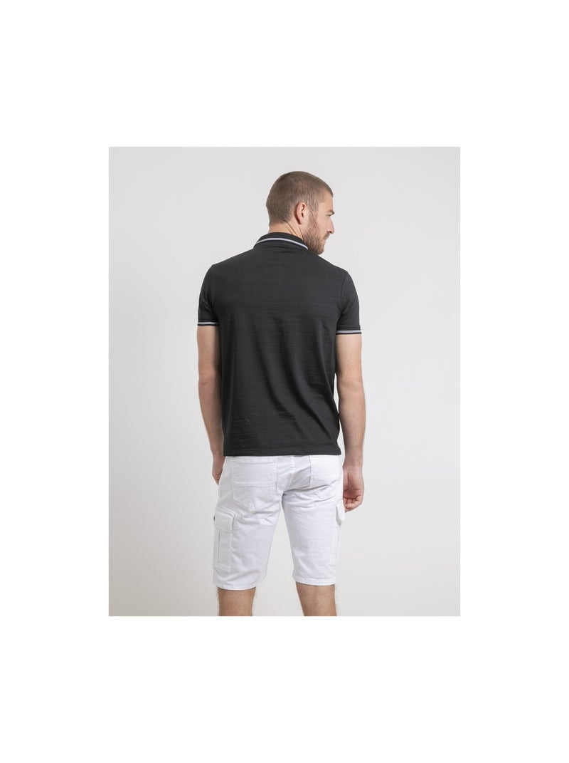 Polo maniche corte puro cotone PWENN Nero - Kiabi
