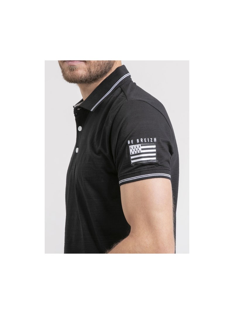Polo maniche corte puro cotone PWENN Nero - Kiabi
