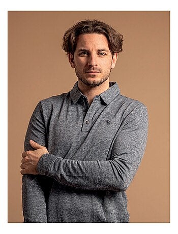 Polo maniche lunghe in cotone PALOUX