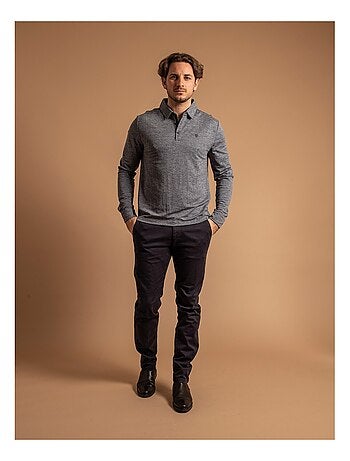 Polo maniche lunghe in cotone PALOUX