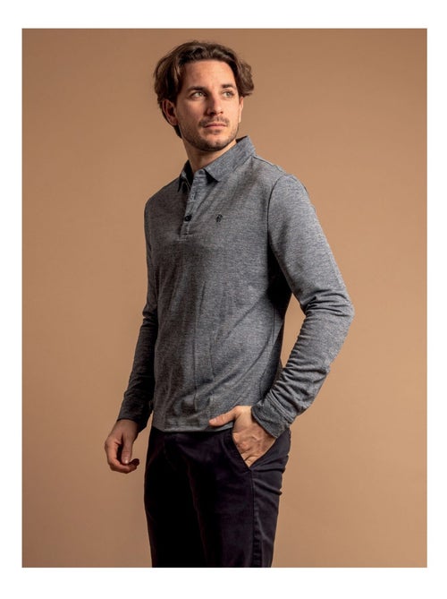 Polo maniche lunghe in cotone PALOUX - Kiabi Polo maniche lunghe in cotone PALOUX - Kiabi