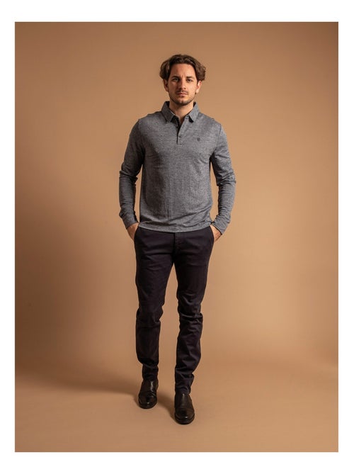 Polo maniche lunghe in cotone PALOUX - Kiabi Polo maniche lunghe in cotone PALOUX - Kiabi
