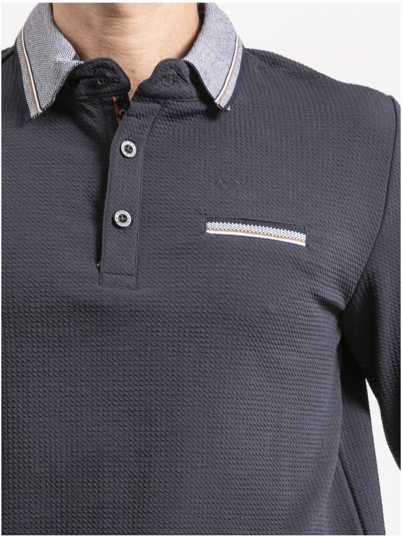 Polo maniche lunghe PAVELON Blu marino - Kiabi