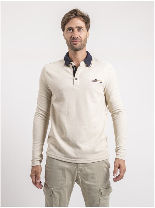 Polo maniche lunghe PORMARIN - Kiabi Polo maniche lunghe PORMARIN - Kiabi