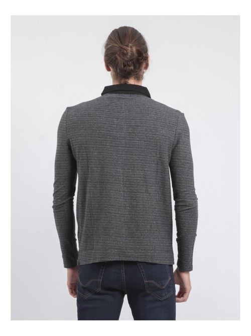Polo maniche lunghe puro cotone PINSAC - Kiabi