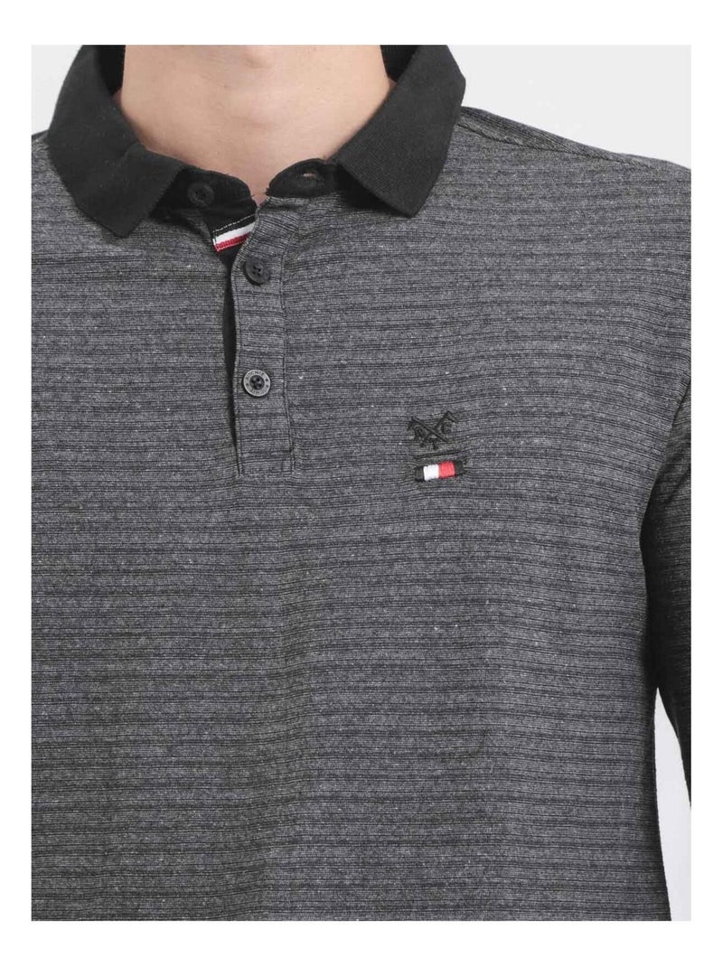 Polo maniche lunghe puro cotone PINSAC Nero - Kiabi