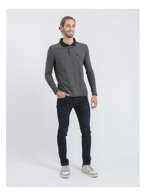Polo maniche lunghe puro cotone PINSAC - Kiabi