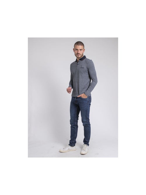 Polo maniche lunghe puro cotone PIVALMOX - Kiabi Polo maniche lunghe puro cotone PIVALMOX - Kiabi