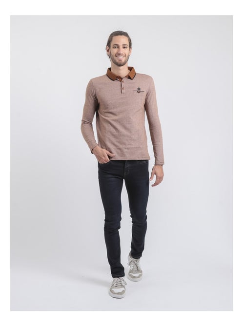Polo maniche lunghe puro cotone PIWANGA - Kiabi