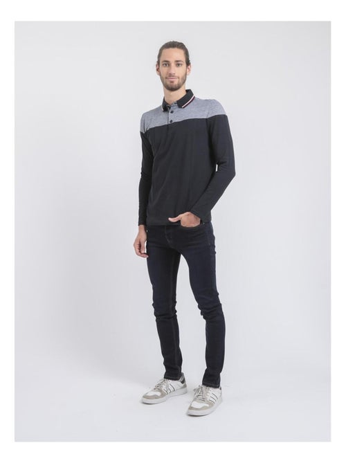 Polo maniche lunghe puro cotone POGAME - Kiabi Polo maniche lunghe puro cotone POGAME - Kiabi