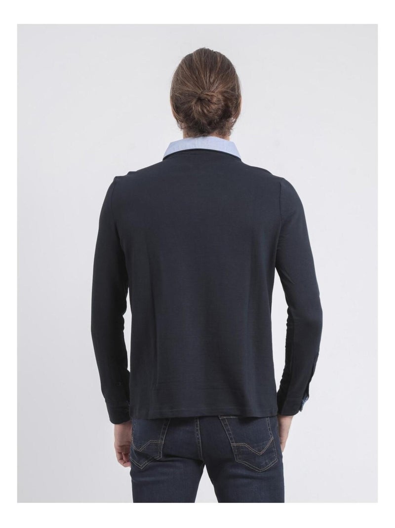 Polo maniche lunghe puro cotone POKEMAN Blu marino - Kiabi