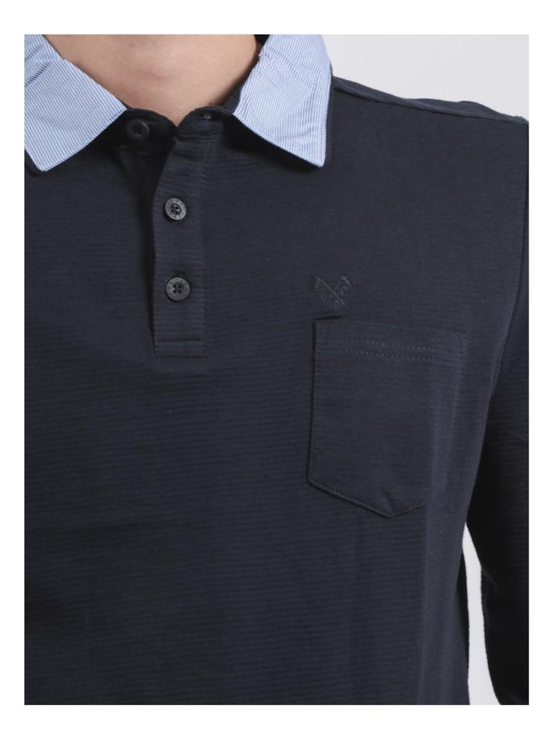 Polo maniche lunghe puro cotone POKEMAN Blu marino - Kiabi