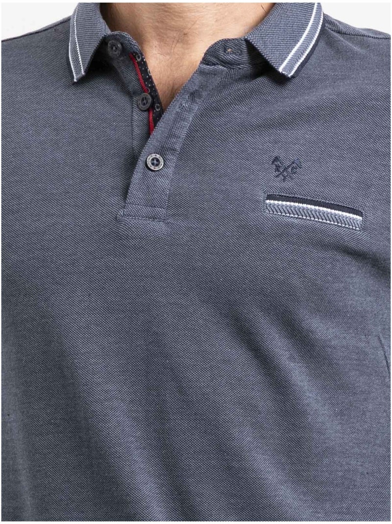 Polo maniche lunghe puro cotone PYLONE Blu marino - Kiabi