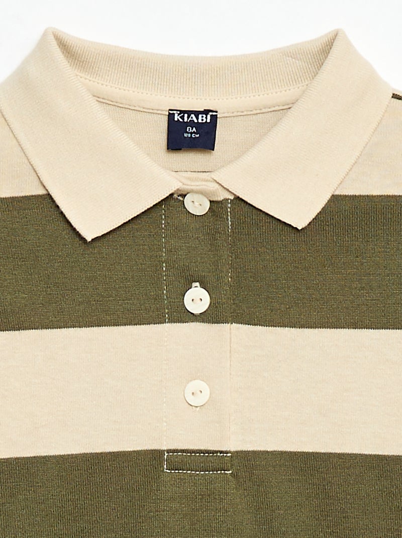 Polo oversize a righe Verde - Kiabi
