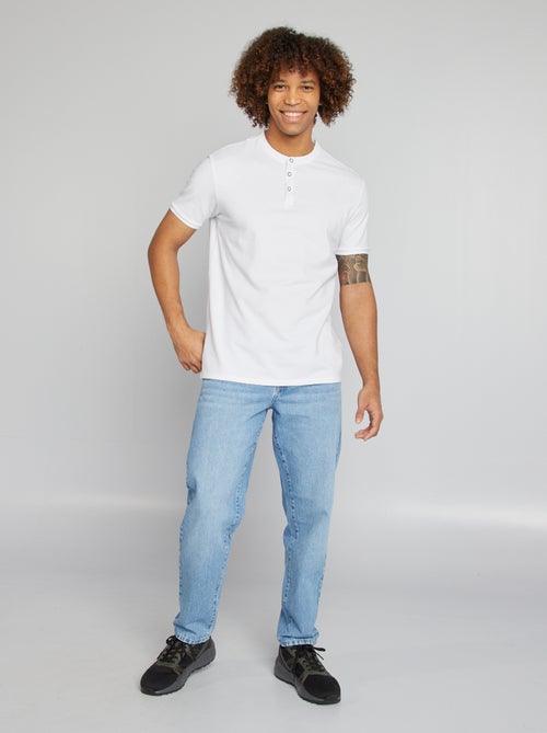 Polo piqué collo alla coreana - Kiabi