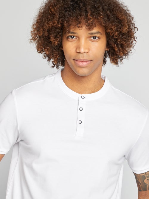 Polo piqué collo alla coreana - Kiabi