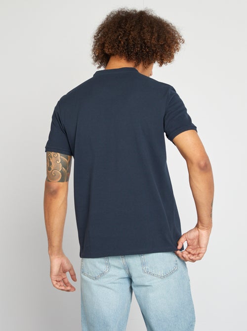 Polo piqué collo alla coreana - Kiabi