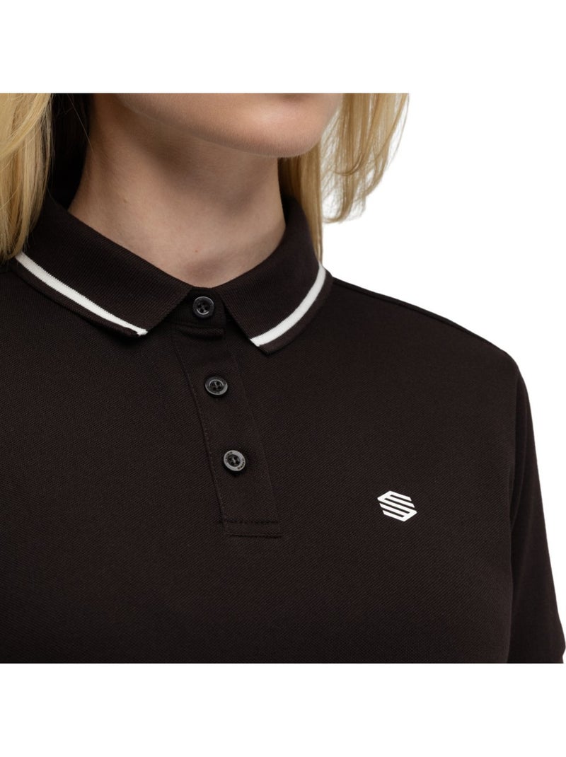 Polo piquet da golf da donna golf donna valderrama-w dark Marrone - Kiabi