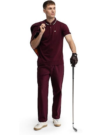 Polo piquet da golf da uomo golf uomo pinehurst cherry