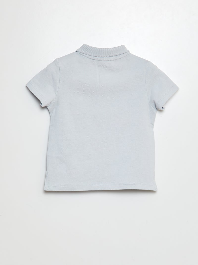 Polo polo piqué in cotone cotone piqué BLU - Kiabi