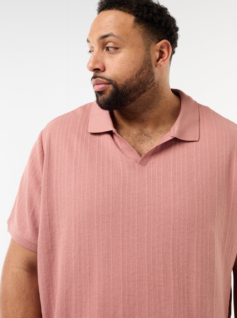Polo regular fit a maniche corte Rosa - Kiabi