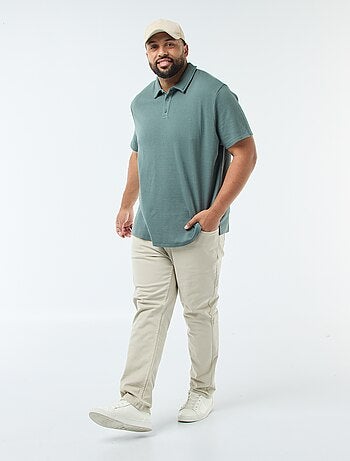 Polo regular in maglia a rilievo