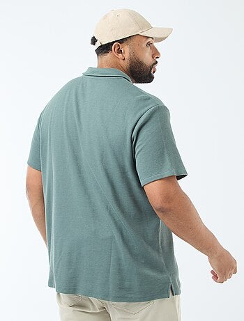 Polo regular in maglia a rilievo