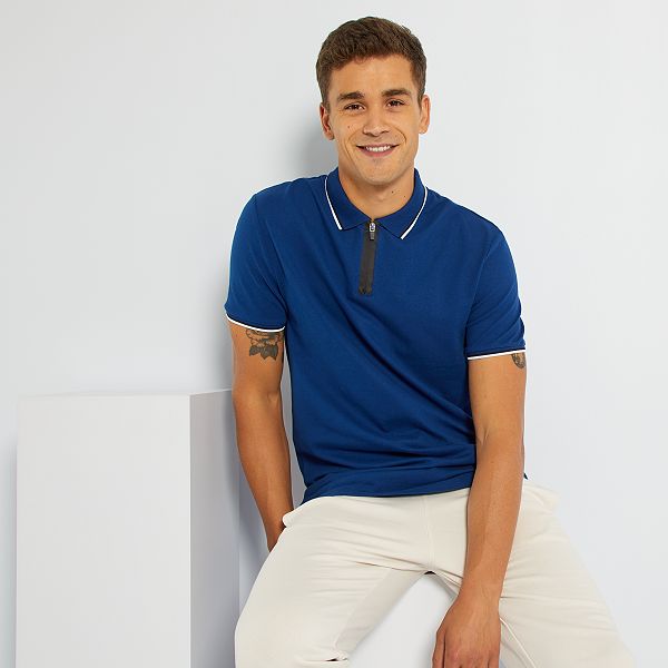 polo uomo con zip