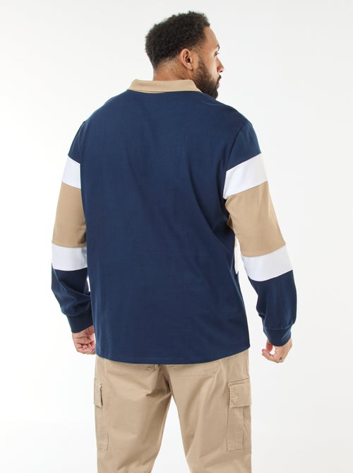 Polo stile color block a maniche lunghe - Kiabi