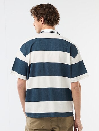 Polo stile rugby a maniche corte