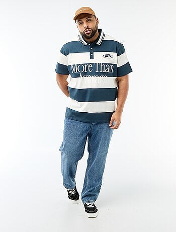 Polo stile rugby a maniche corte