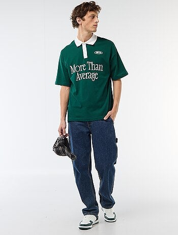 Polo stile rugby a maniche corte