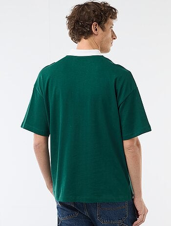 Polo stile rugby a maniche corte