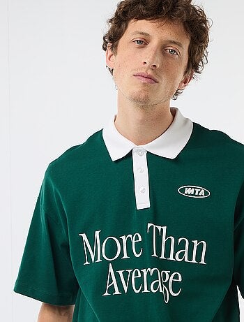 Polo stile rugby a maniche corte