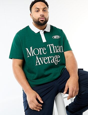 Polo stile rugby a maniche corte