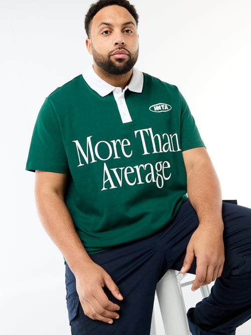 Polo stile rugby a maniche corte - Kiabi