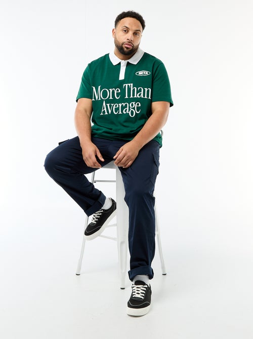 Polo stile rugby a maniche corte - Kiabi