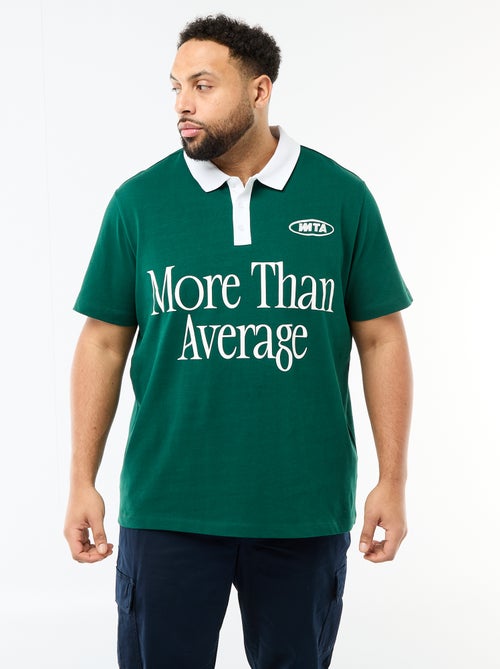 Polo stile rugby a maniche corte - Kiabi