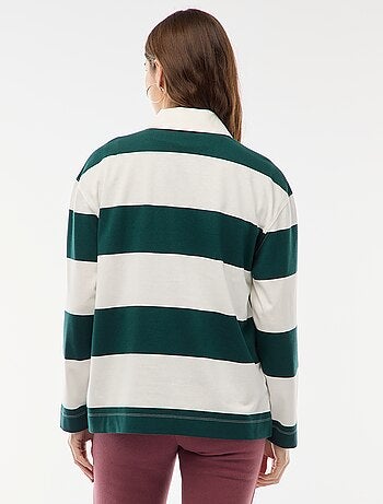 Polo stile rugby a maniche lunghe