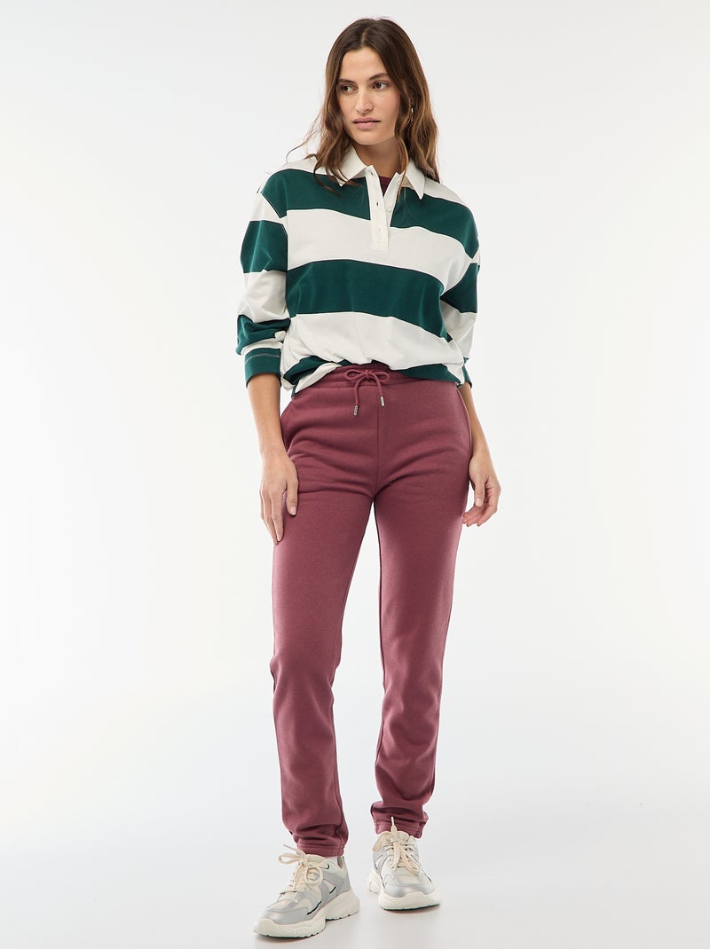 Polo stile rugby a maniche lunghe Beige - Kiabi
