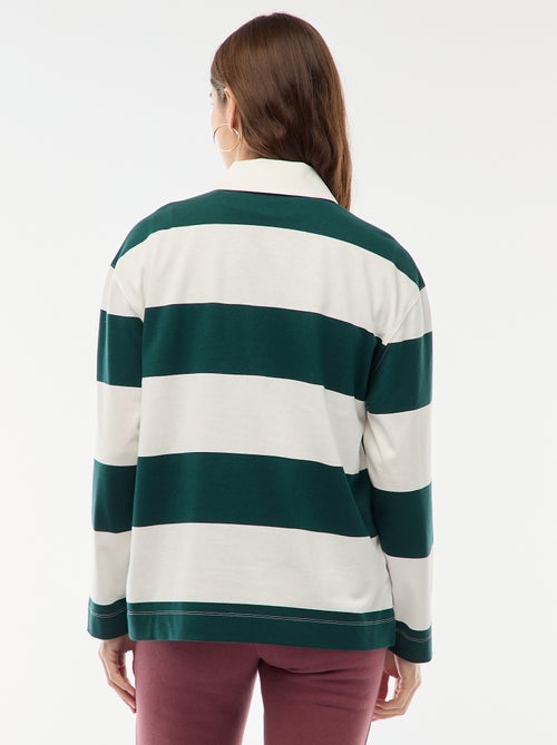 Polo stile rugby a maniche lunghe - Kiabi