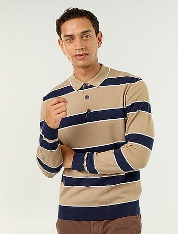 Polo stile rugby a maniche lunghe