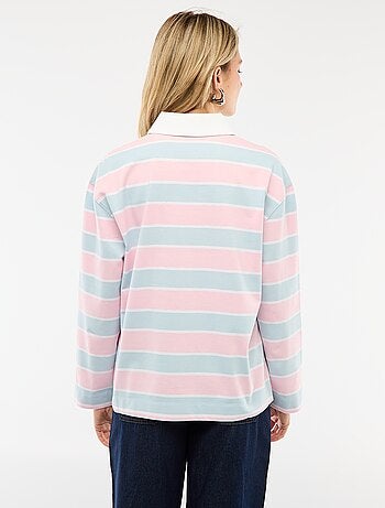 Polo stile rugby a maniche lunghe