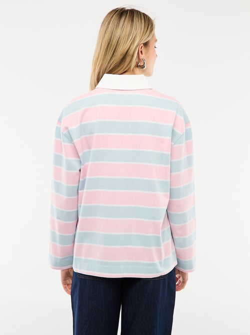 Polo stile rugby a maniche lunghe - Kiabi