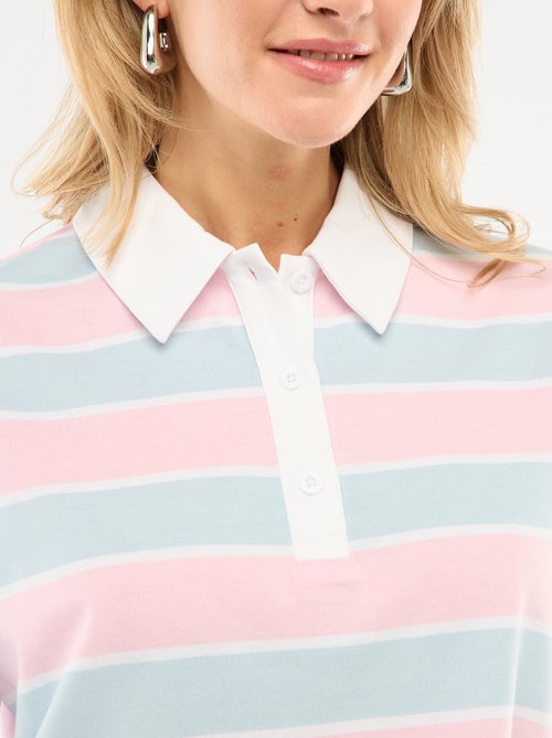 Polo stile rugby a maniche lunghe - Kiabi