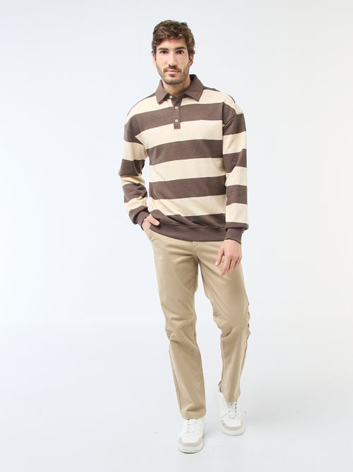 Polo stile rugby a maniche lunghe - Kiabi